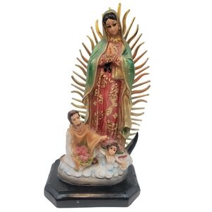 Our Lady of Guadalupe Resin Statue - 8" Catholic Figurine. Virgen de Guadalupe